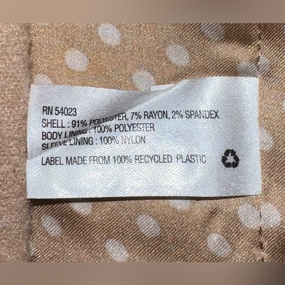 Baby Gap Girls 6-12 Months Dress Pea Coat Jacket Tan Beige Bow Holiday - Picture 5 of 5